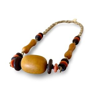 Vintage 70’s “Zulu” Beaded Choker Necklace by Sarah Coventry